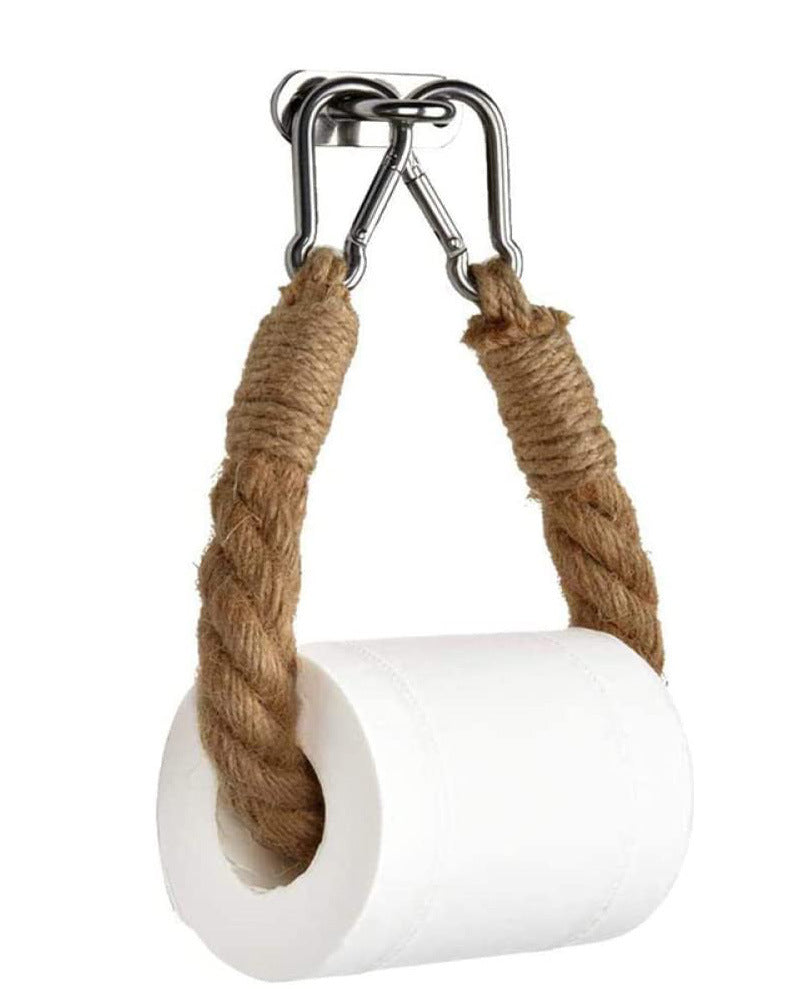 Toilettenpapier Halter aus Hanfseil
