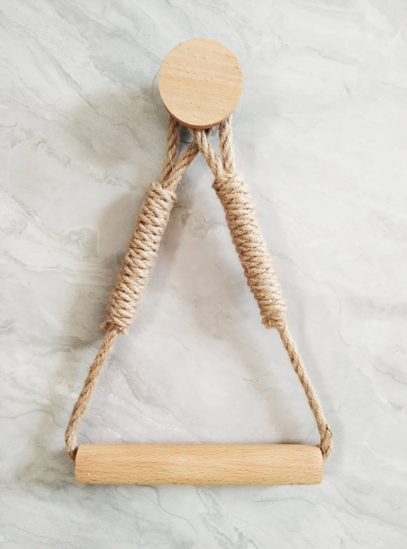Toilettenpapier Halter aus Hanfseil